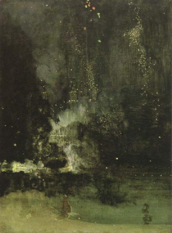 James Mcneill Whistler nocturne in black and gold the falling rocket Germany oil painting art